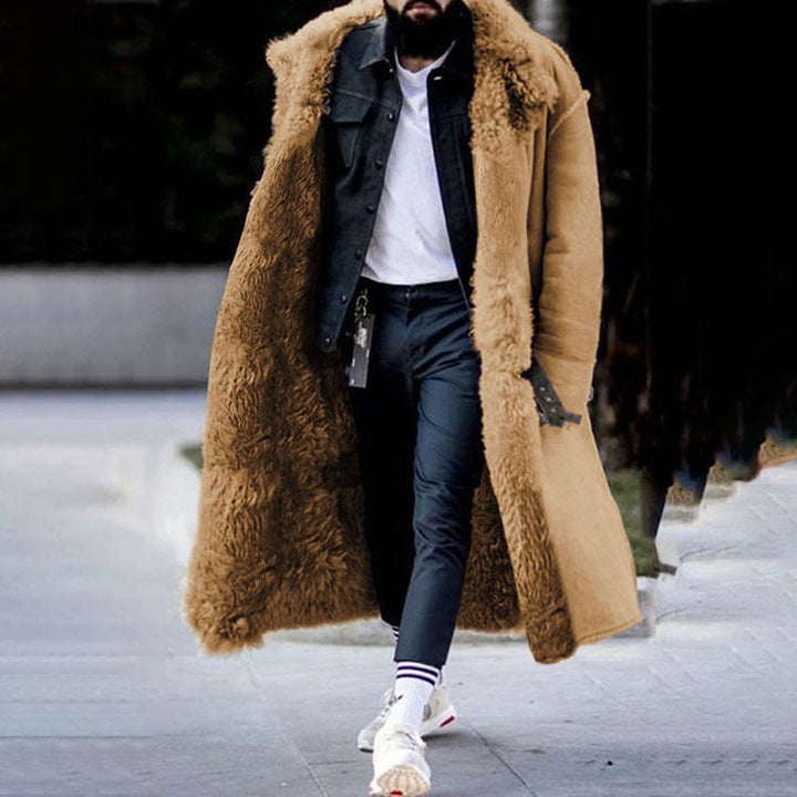 Oversized lange herenjas, perfect als warme winterjas en stijlvolle outerwear voor herenmode.