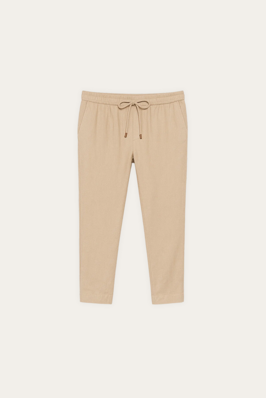 Stijlvolle lichtgewicht linnen slim fit zomerbroek voor heren; ideaal voor casual chique outfits.