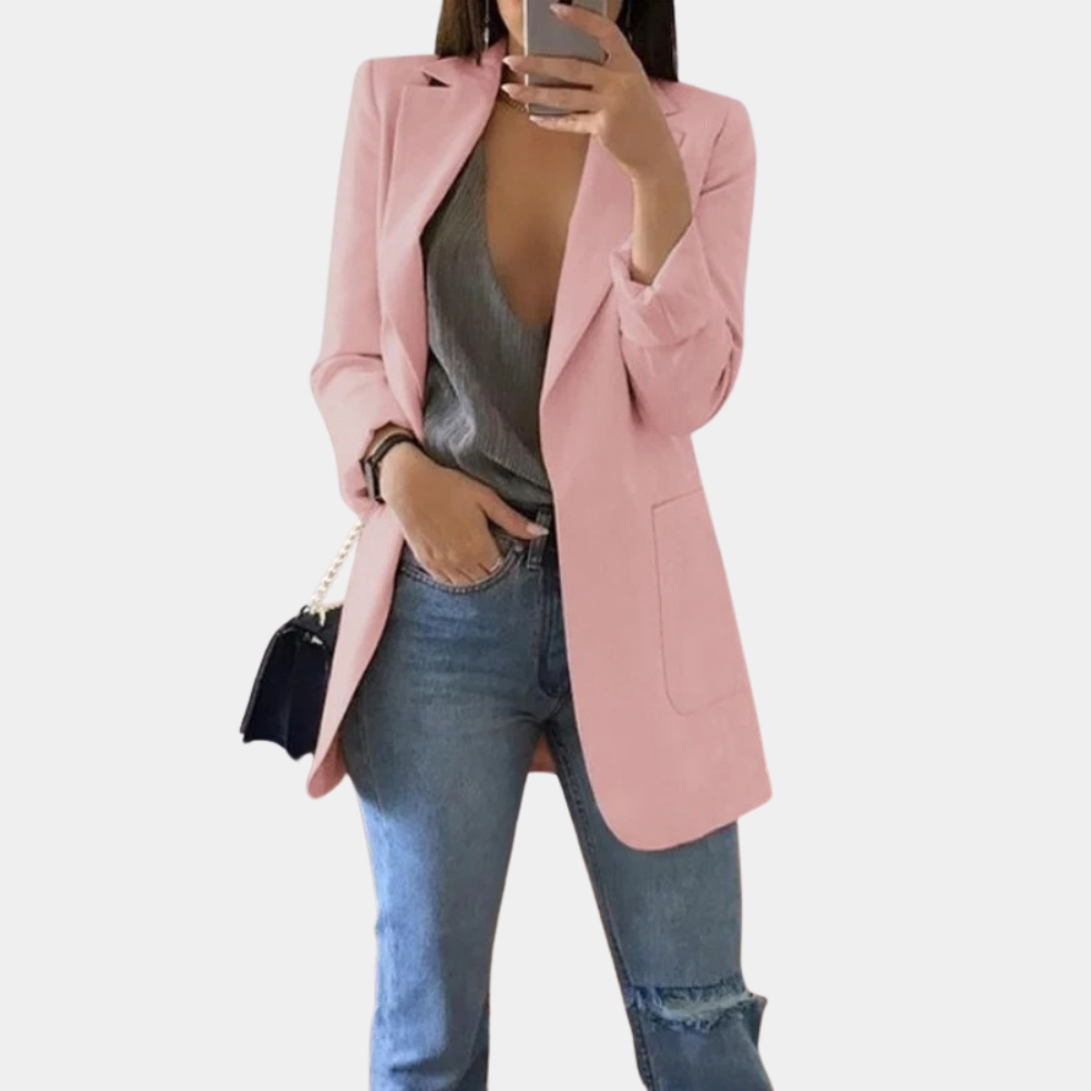 Stijlvolle nieuwe damesblazer, elegant en comfortabel, perfect voor zowel zakelijke als casual lente/herfst looks.