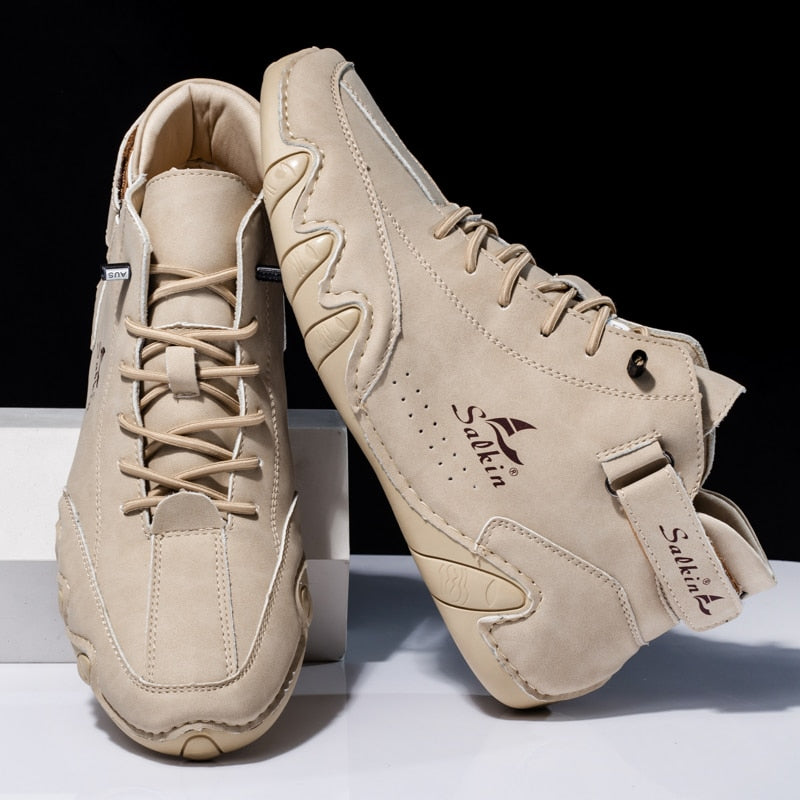 Stijlvolle orthopedische leren herenschoenen Ethan, comfortabel en duurzaam voor dagelijks gebruik.