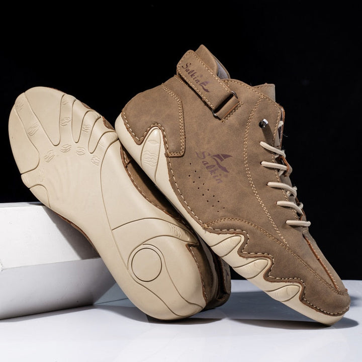 Hoogwaardige orthopedische leren herenschoenen Ethan, gebouwd voor langdurig comfort en stijl.
