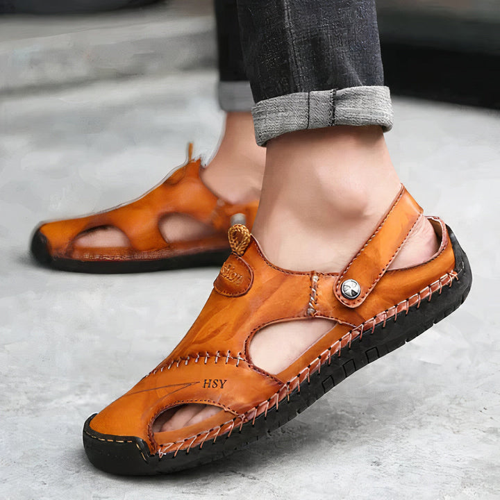 "Stijlvolle orthopedische leren sandalen voor dagelijks comfort, elegant design en hoogwaardige materialen"