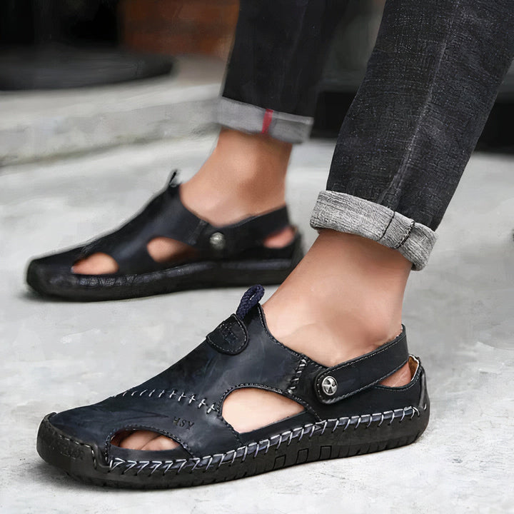 "Stijlvolle orthopedische leren sandalen voor dagelijks comfort, elegant design en hoogwaardige materialen"
