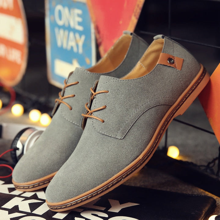 Casual blauwe Otto Oxford herenschoenen, stijlvol gecombineerd onder een chino of jeans.