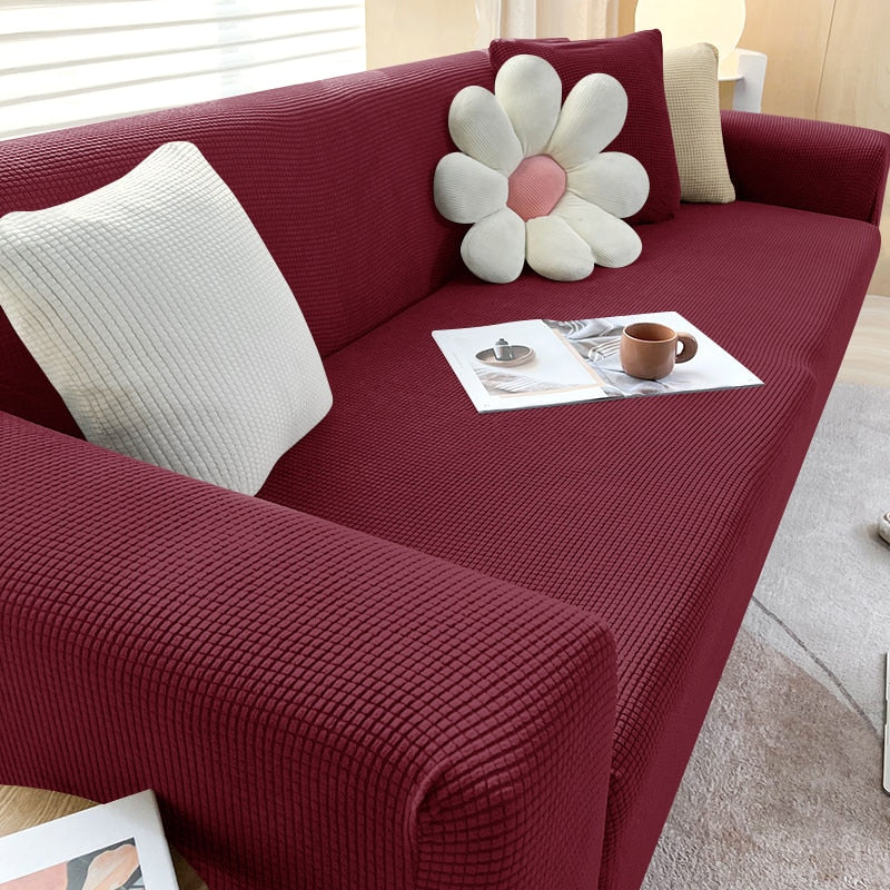 Rekbare bankhoes, perfecte pasvorm en styling voor elk interieur. Beschermt tegen vlekken.
