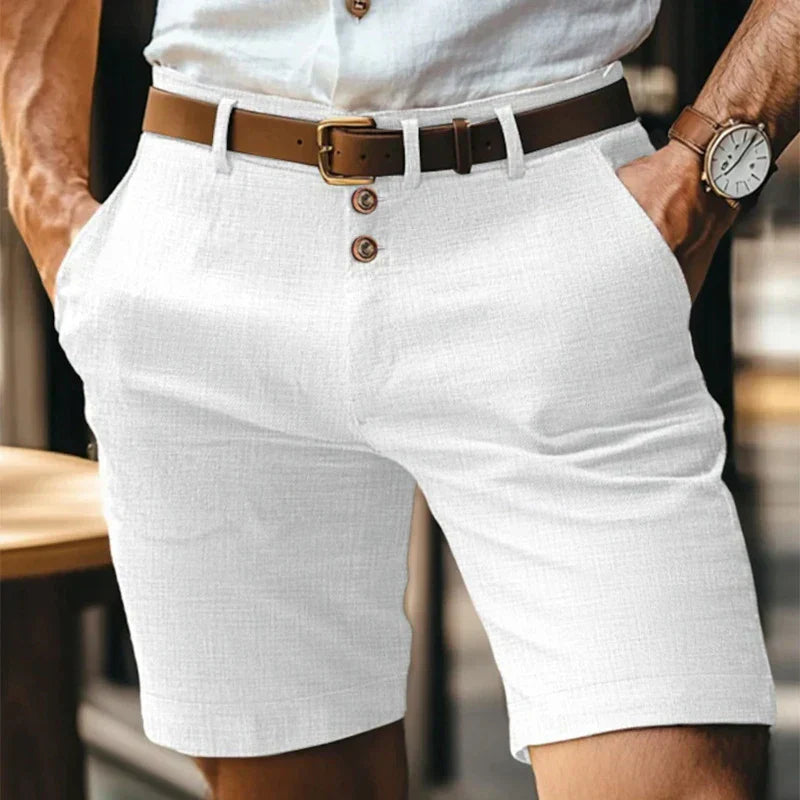 Stijlvolle slim-fit heren zomershorts Lennart, ademend en comfortabel voor vrije tijd.