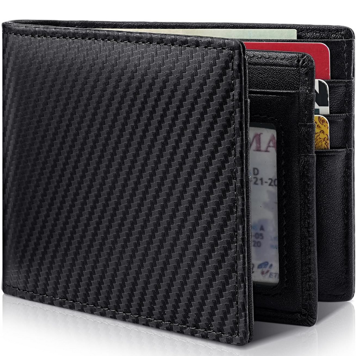 Perfect cadeau: leren heren portemonnee, bifold model met RFID-bescherming, ideaal voor moderne mannen.