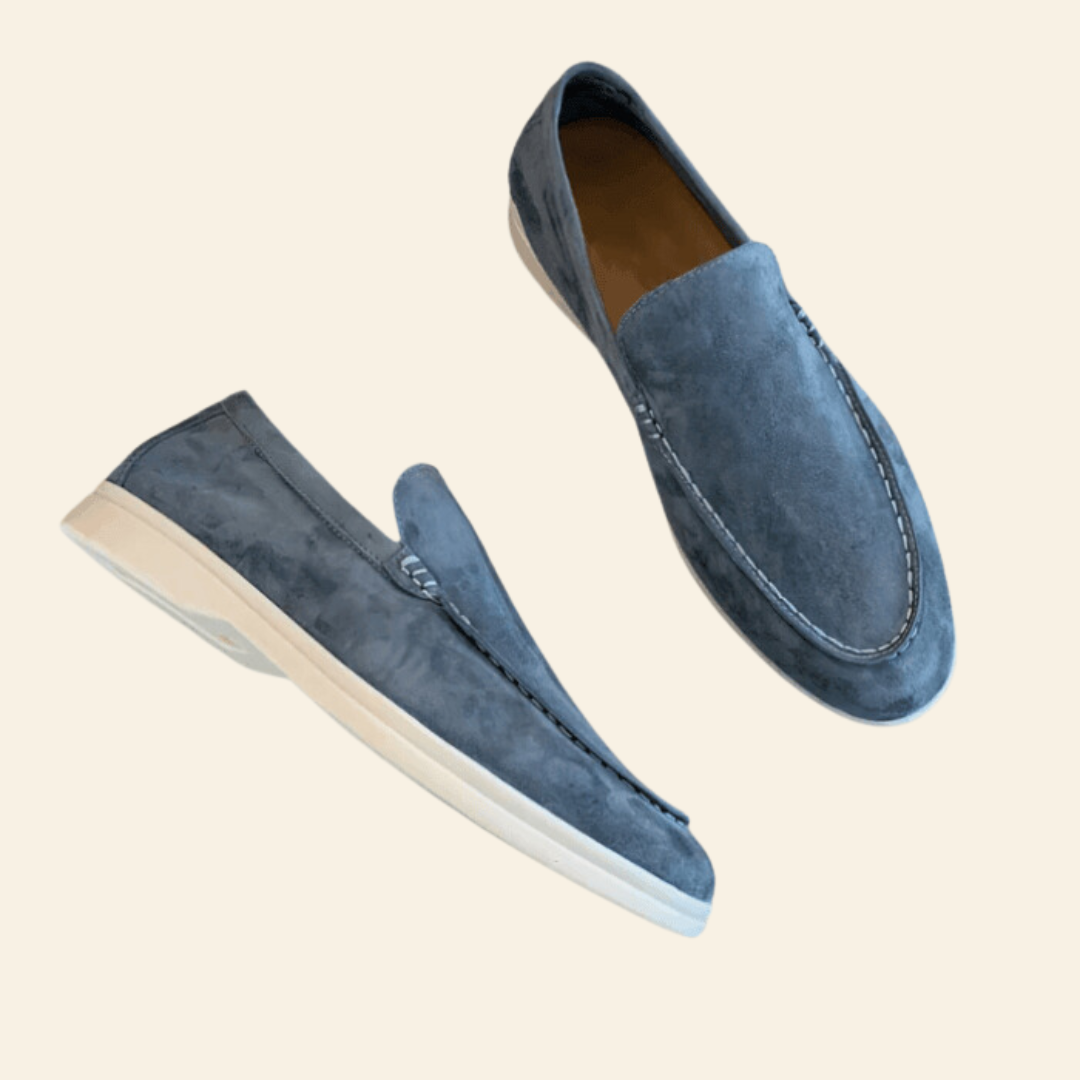 Stijlvolle suède herenloafers Mason, comfortabel en veelzijdig voor casual of formele outfits.
