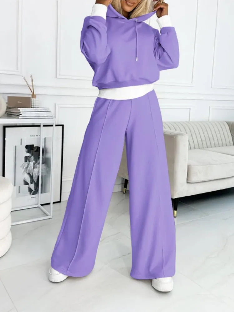 Volledige tweedelige dames jogging loungeset, stijlvol en comfortabel, perfecte casual dameskleding.