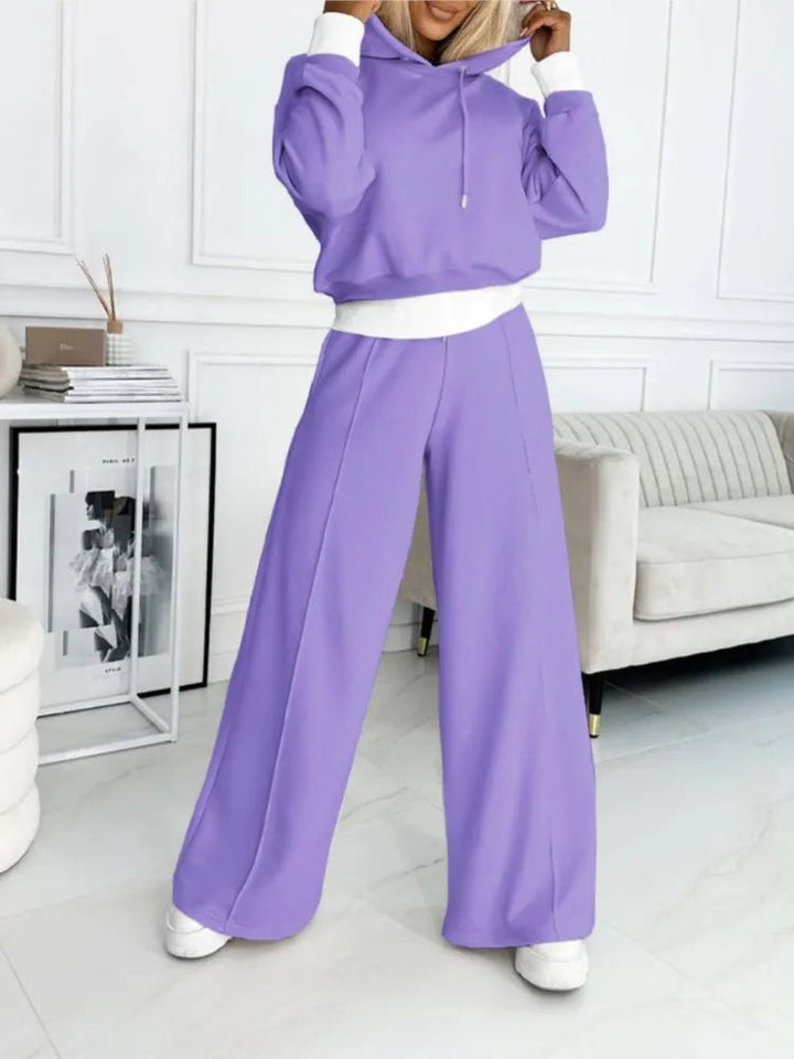 Volledige tweedelige dames jogging loungeset, stijlvol en comfortabel, perfecte casual dameskleding.