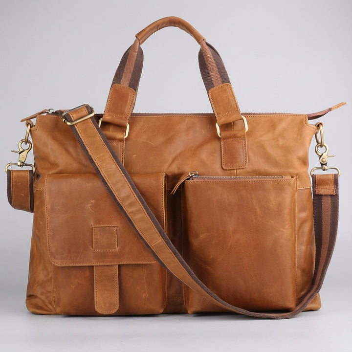VintagePack laptoptas, een stijlvolle vintage aktetas voor zakelijk gebruik; ideaal voor dames en heren.
