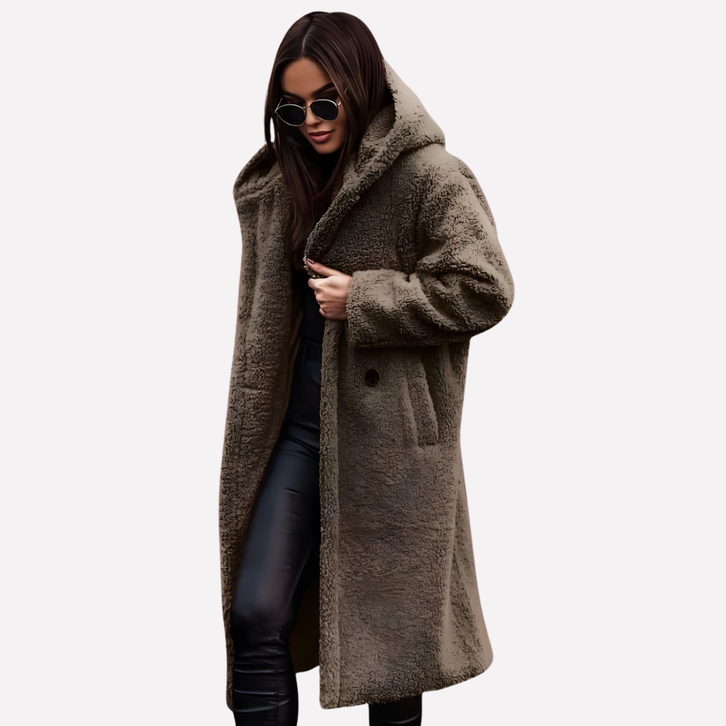 Trendy dames winterjas met capuchon, gewatteerd en warm, geschikt als veelzijdige buitenkleding.