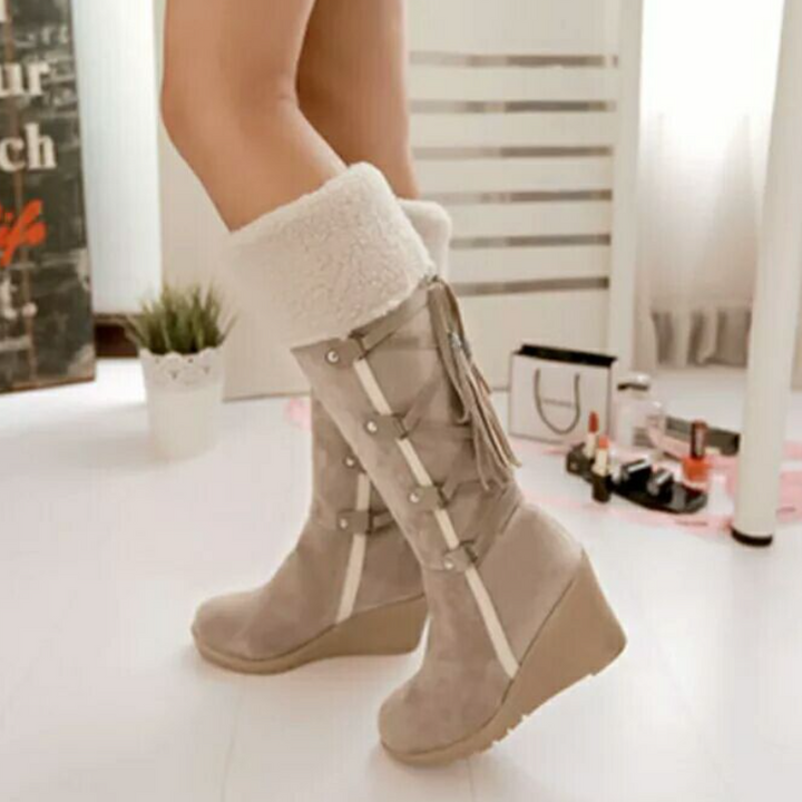 Stijlvolle warme dames winterboots met sleehak voor optimaal comfort en elegantie. Perfect voor koude dagen.