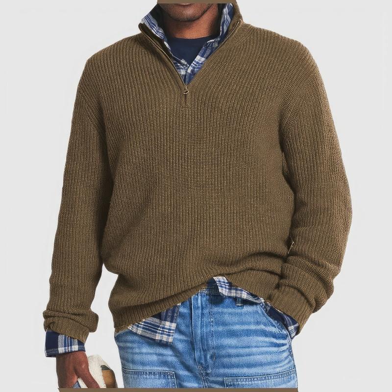 Stijlvolle warme herentrui, comfortabel voor de winter. Casual regular fit wintertrui voor herenmode.
