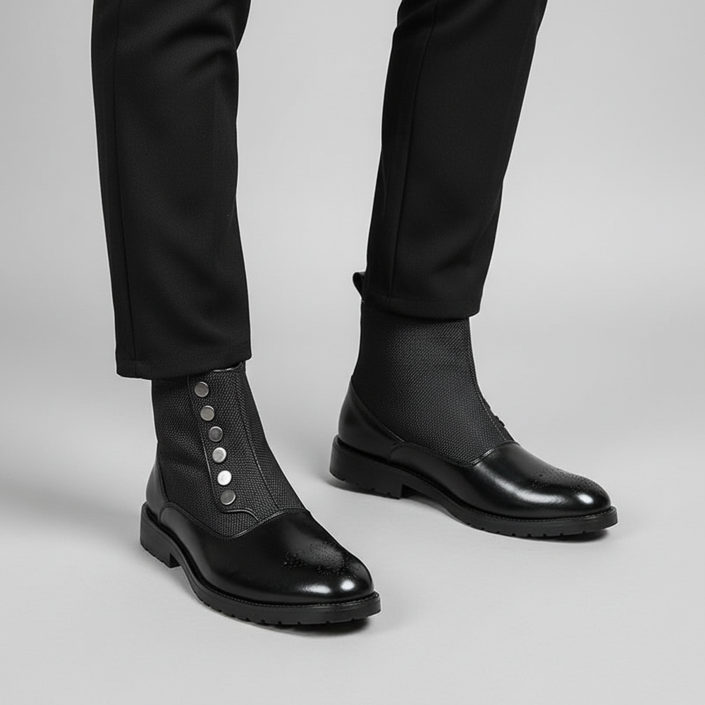 Groene lederen Julius heren boots, ideaal voor een formele of casual look, met superieur comfort en stijl.
