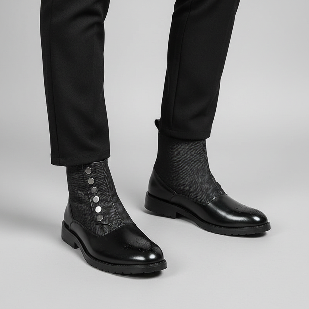 Groene lederen Julius heren boots, ideaal voor een formele of casual look, met superieur comfort en stijl.