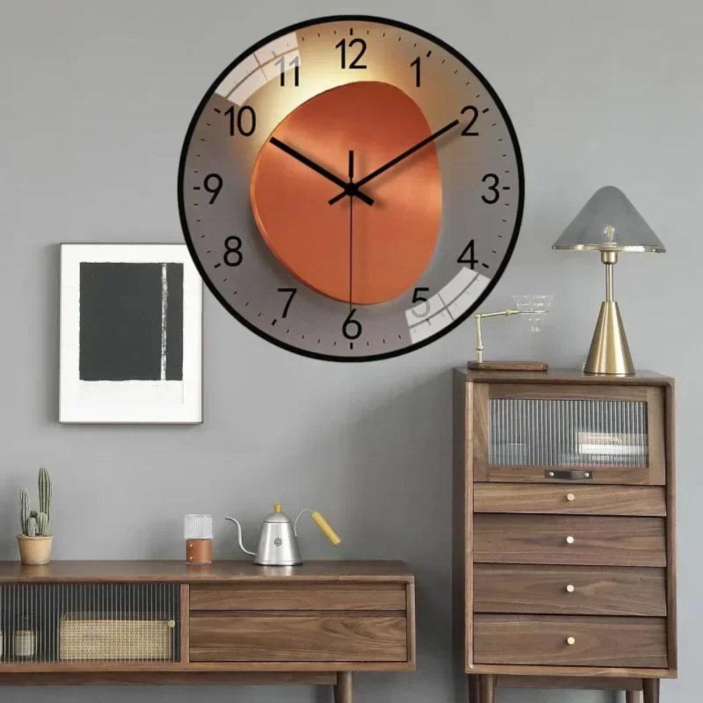 Stijlvolle digitale wandklok, minimalistisch design voor een strakke look in huis of kantoor.