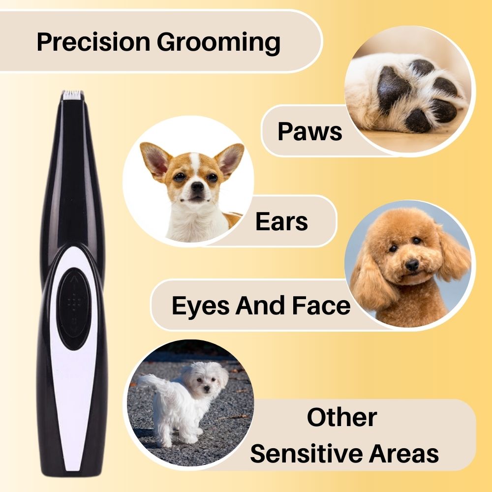 Geruisloze PerfectTrim huisdier trimmer voor stressvrije vachtverzorging van katten en honden.