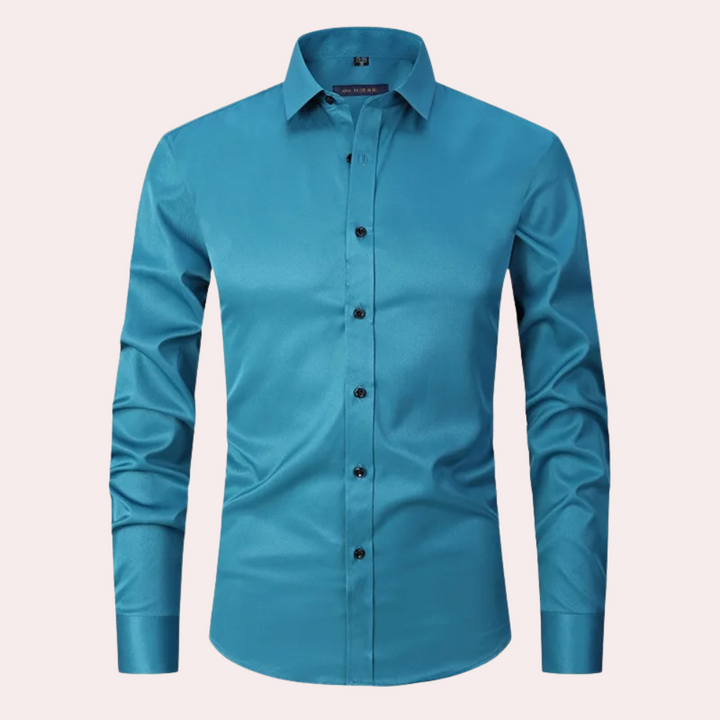 Duurzaam herenkleding overhemd, strijkvrij en comfortabel, altijd klaar voor een professionele uitstraling.