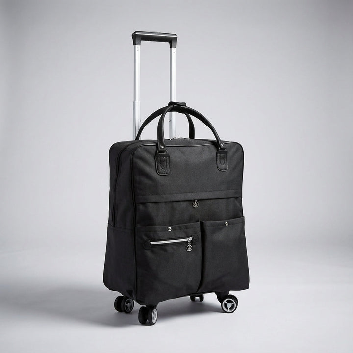Lichtgewicht SwiftCabin cabinekoffer met laptopvak en duurzame Oxford stof, perfect voor zakenreis of vakantie.