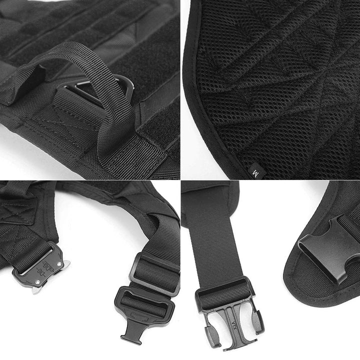 Sterke tactische hondenriem, ideaal voor training en avontuur met grote honden. Duurzaam nylon, comfortabele grip.