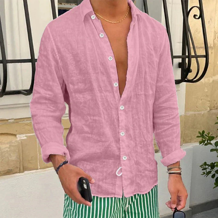 Luchtig Taro heren zomerhemd, losvallend model met korte mouwen voor een relaxte en stijlvolle look.