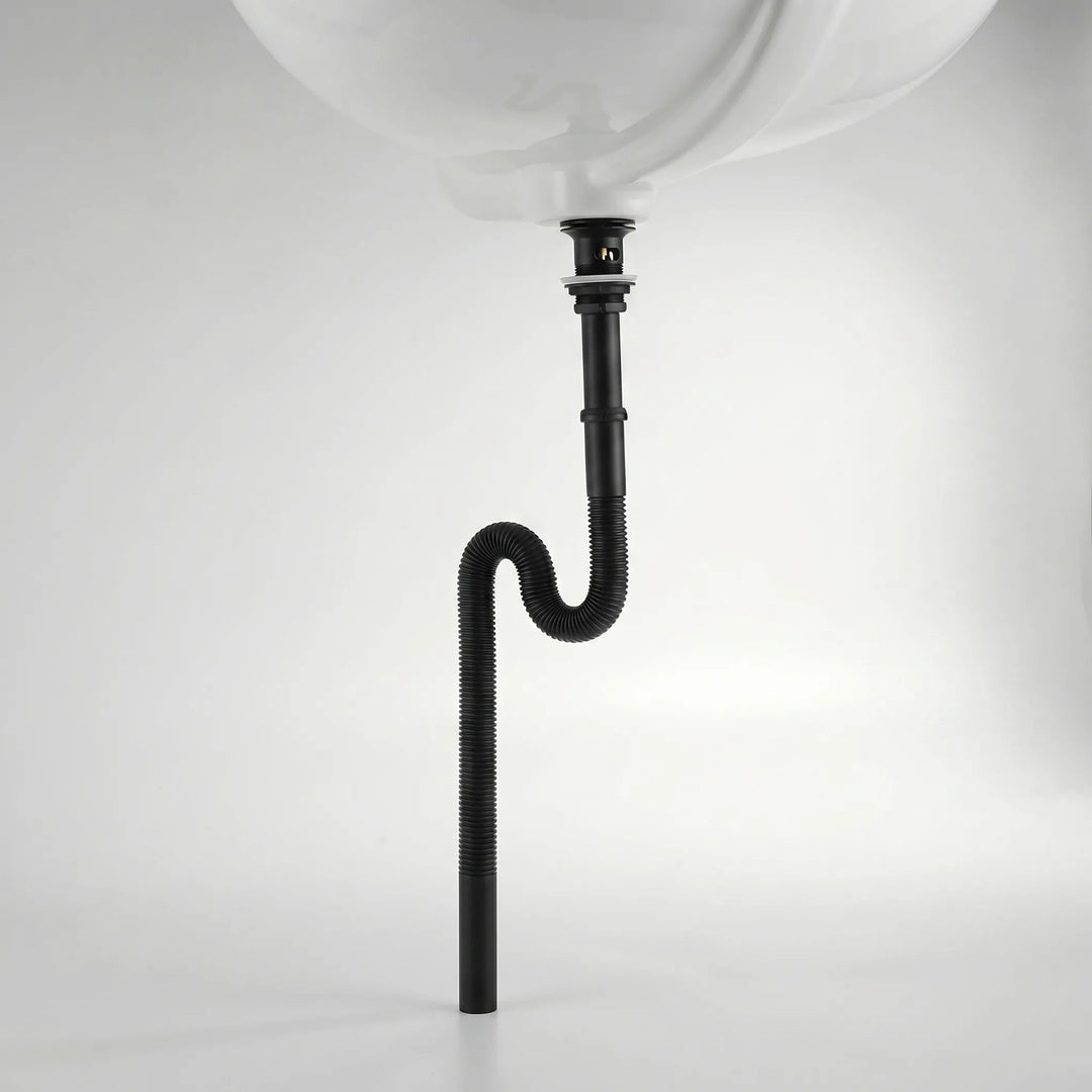 Nieuwe pop-up afvoer voor wastafel, flexibel, met telescopische buis en ingebouwde geurstop functie.