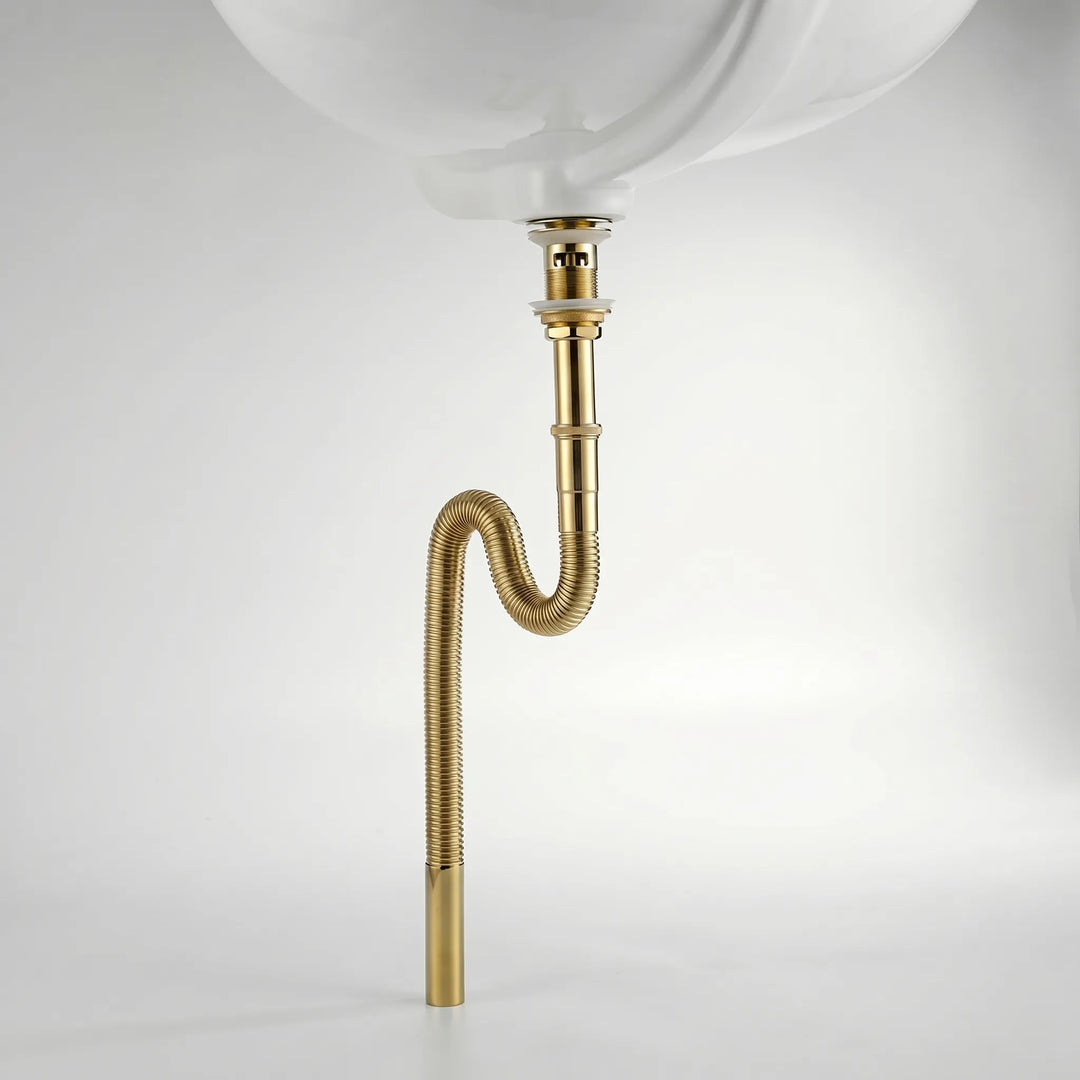 Elegant telescopische pop-up afvoer set, flexibel, eenvoudig te reinigen, duurzaam messing.
