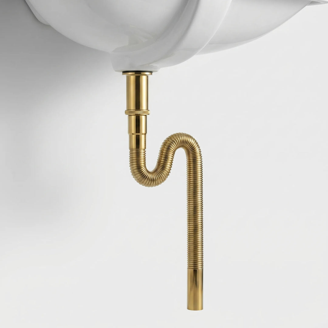 Moderne pop-up wastafel afvoer set met geurstop, verstelbaar voor badkamer en keuken.