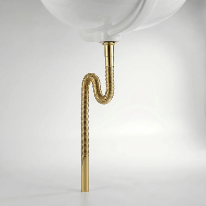 Compacte telescopische afvoer voor wastafel, pop-up mechanisme met geurstopper, eenvoudig te installeren.