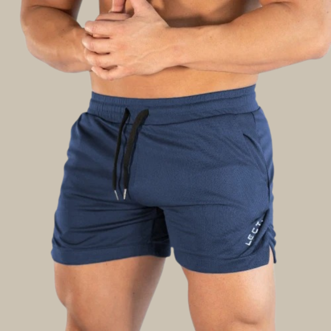 Zwarte sportieve zwemshorts voor heren, comfortabel en sneldrogend. Perfect voor actieve stranddagen.