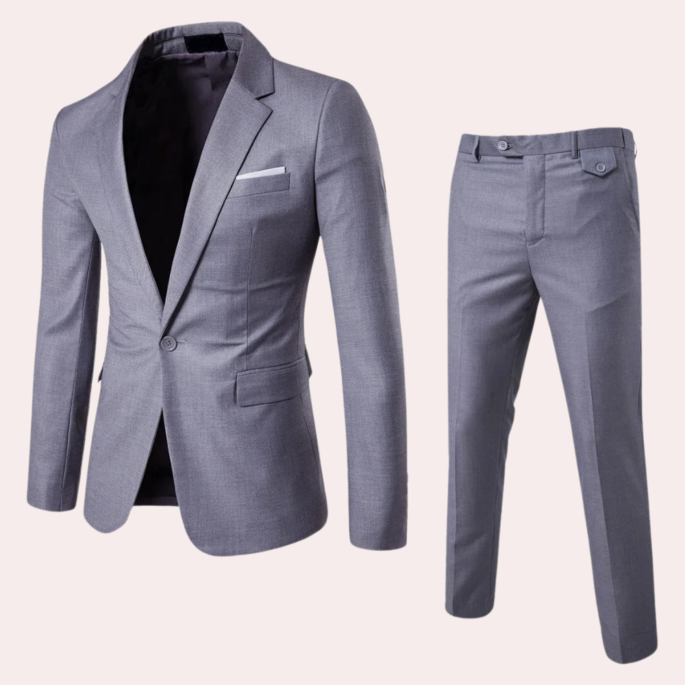 Elegant Thomas herenpak, chique en modern. Comfortabel kostuum voor zakelijke evenementen en formele kleding.