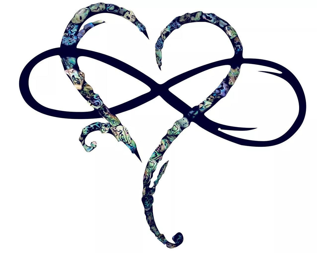 Stijlvolle ijzeren wanddecoratie: een oneindig hart symbool voor liefde en verbinding in elke woonkamer.