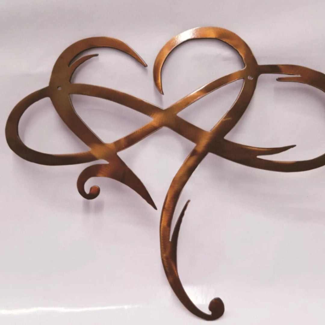 Zwart ijzeren oneindig hart, een Tiberius wanddecoratie die liefde en verbinding uitstraalt in huis.