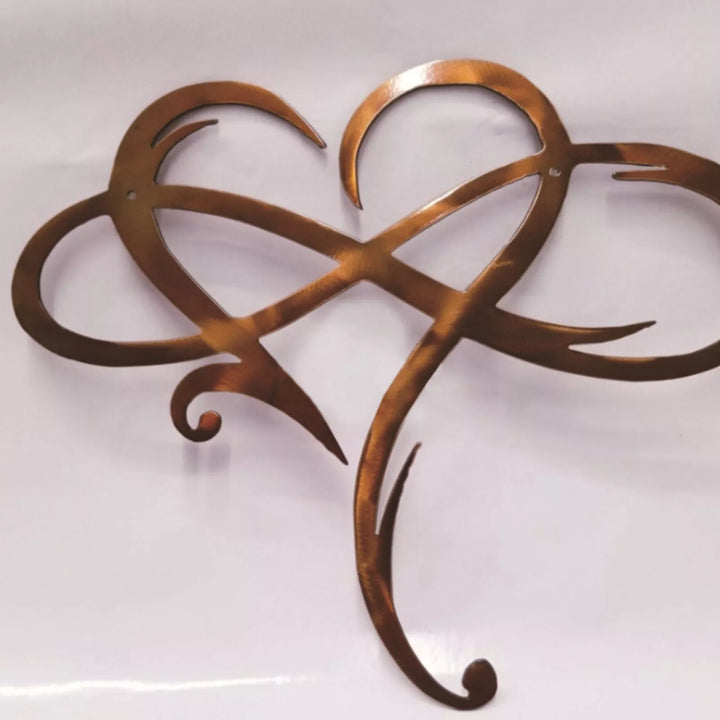 Zwart ijzeren oneindig hart, een Tiberius wanddecoratie die liefde en verbinding uitstraalt in huis.