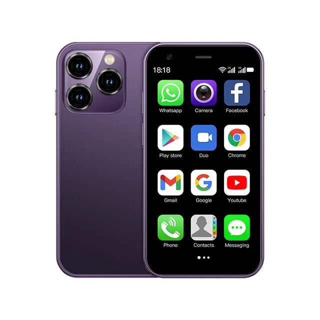 Duurzame TinyTech kindersmartphone in groen, robuust design voor zorgeloos spelen en langdurig gebruik.