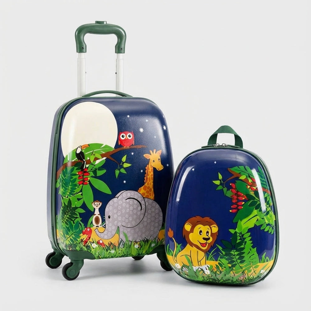 Eenhoorn kinder trolley en rugzak set van TinyTrek. Ideale reisset voor meisjes, lichtgewicht en magisch.