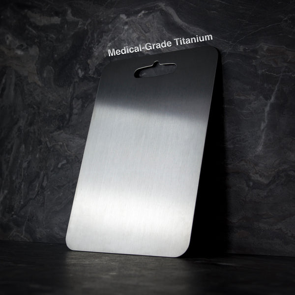 Titanium keukenplank, BPA-vrij & microplastic-vrij. Ideaal voor gezond koken. Krasbestendig en duurzaam snijplank.