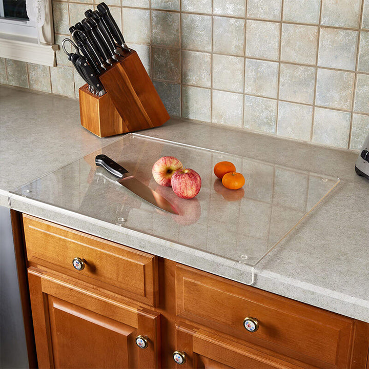 Duurzame, hygiënische transparante snijplank van acryl, perfect voor dagelijks gebruik en eenvoudig schoon te maken.