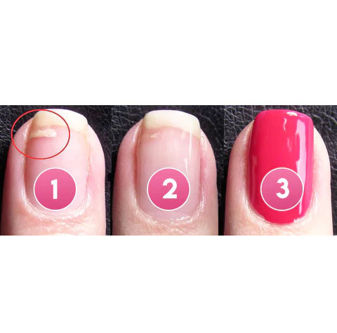Heldere, transparante AlisaNails nagel reparatie gel voor onzichtbaar herstel en versterking van nagels.