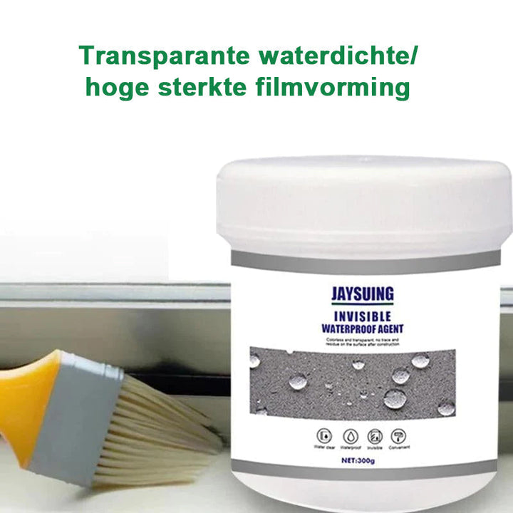 Transparante waterdichte coating op beton, hout en tegels voor universele afdichting en bescherming.