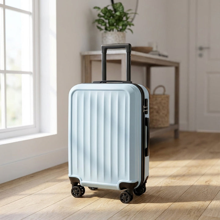 Traveon robuuste geribbelde reiskoffer, perfect voor zorgeloos reizen en vakantiebagage.