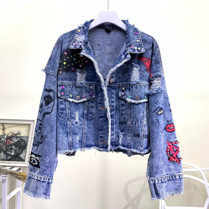 Stijlvolle blauwe MimisJacket spijkerjas voor dames, trendy en comfortabel voor dagelijks gebruik.
