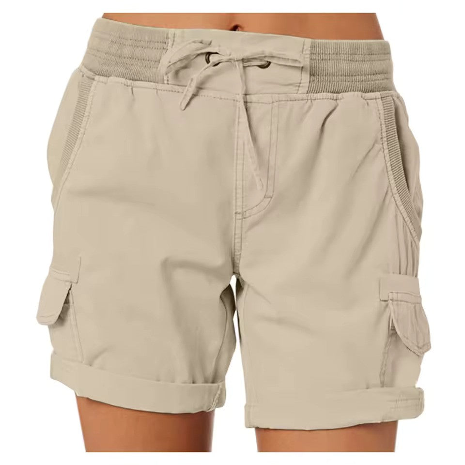 Trendy dames zomer shorts met lage taille, perfect voor strand en vrije tijd, comfortabel en stijlvol.