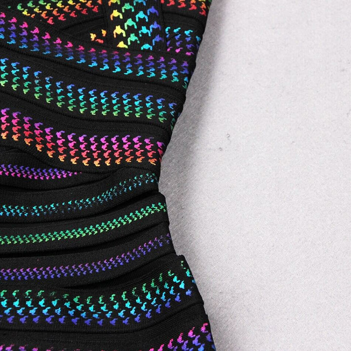 Moderne gestreepte bodycon jurk voor dames, perfecte trendy outfit voor feesten.