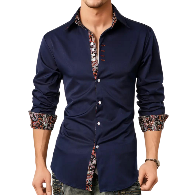 Stijlvol heren feestoverhemd, slim fit, voor een zelfverzekerde en elegante aanwezigheid.