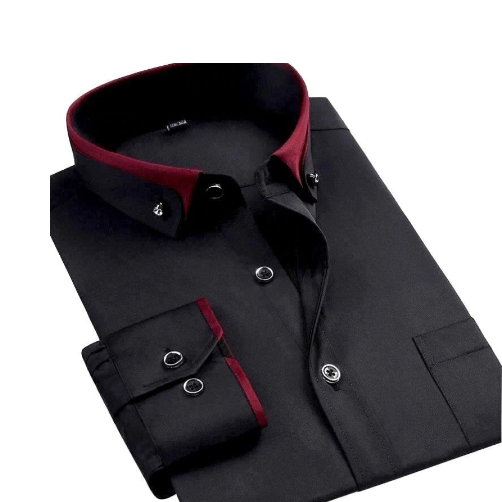 Trendy heren overhemd Victor met lange mouwen, perfect voor zowel casual als zakelijke gelegenheden.
