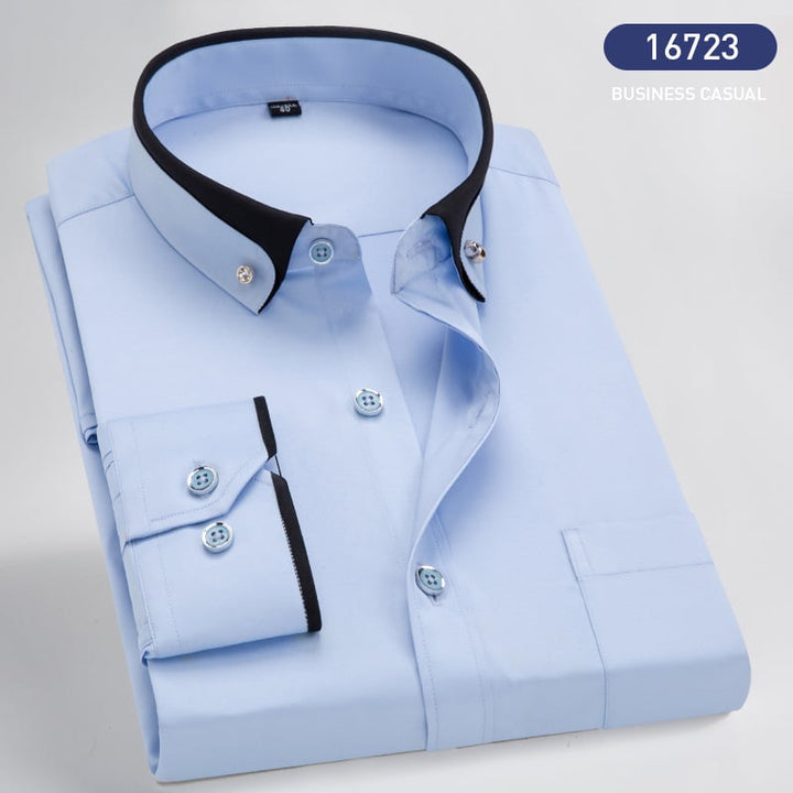 Victor heren overhemd: stijlvol, comfortabel en veelzijdig voor elke man. Trendy lange mouwen design.