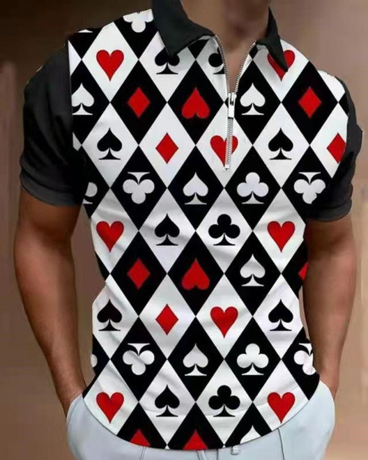 Comfortabele herenpolo met rits, veelzijdig herenshirt voor elke man en elke casual gelegenheid.