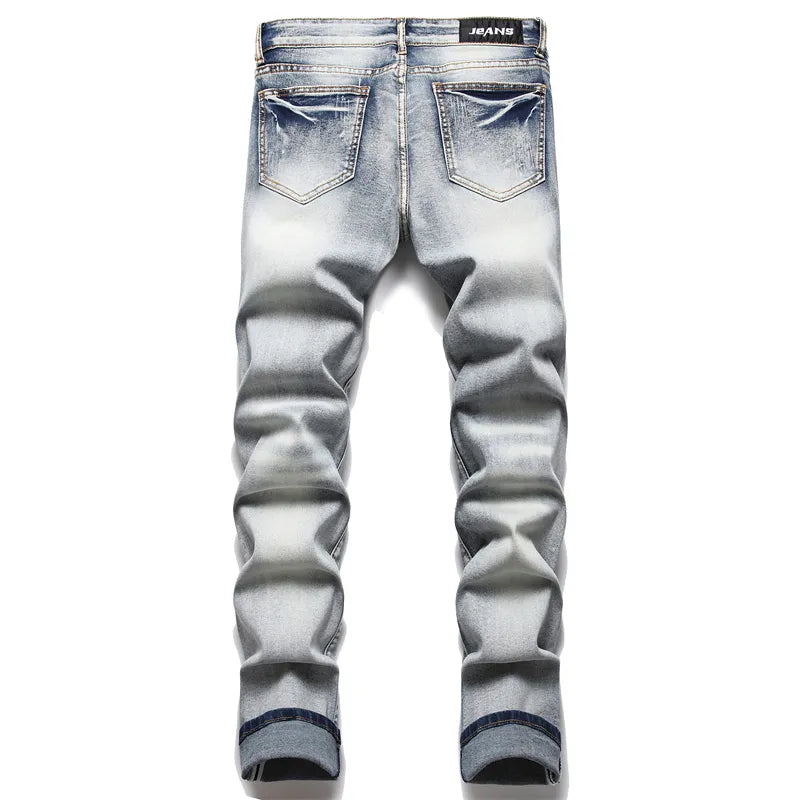 Jaxon casual herenjeans met gescheurde details. Comfortabele spijkerbroek voor heren, perfect voor elke dag.